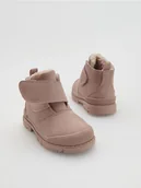 Buciki dla niemowląt - Reserved - Botki z ociepleniem - pastelowy róż - miniaturka - grafika 1