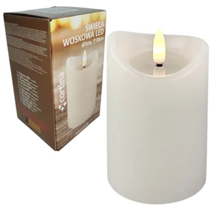 ŚWIECA WOSKOWA LED ŚWIECZKA NA BATERIE OZDOBA Z EFEKTEM PŁOMIENIA 10 CM - Świece ŚWIECA WOSKOWA LED ŚWIECZKA NA BATERIE OZDOBA Z EFEKTEM PŁOMIENIA 10 CM - Świece - miniaturka - grafika 1