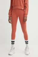 Legginsy - Hummel legginsy damskie kolor pomarańczowy z nadrukiem - miniaturka - grafika 1