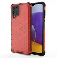 Etui i futerały do telefonów - Honeycomb etui pancerny pokrowiec z żelową ramką Samsung Galaxy A22 4G czerwony - miniaturka - grafika 1
