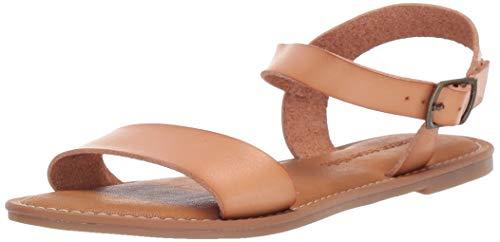 Amazon Essentials Sandały damskie z klamrą z dwoma paskami, naturalny, 9.5 US