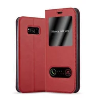 Etui i futerały do telefonów - Etui ochronne Cadorabo do Samsung Galaxy S8 PLUS w kolorze czerwonym etui na telefon komórkowy pokrowiec na książkę - miniaturka - grafika 1