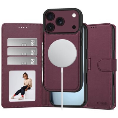 Etui TECH-PROTECT Wallet MagSafe do Apple iPhone 17 Pro Max/18 Pro Max Bordowy