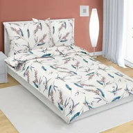 Pościel - Bellatex Pościel bawełniana Klas beżowy, niebieski, 140 x 220 cm, 70 x 90 cm, 140 x 220 cm, 70 x 90 cm - miniaturka - grafika 1