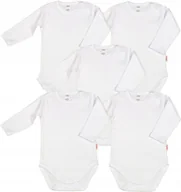 Body dla niemowląt - Body Dłr 5PAK BIAŁE r 56 KLEKLE - miniaturka - grafika 1