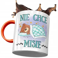 Kubki - Kubek Pomarańczowy z Misiem Miś Słodki na Prezent z Nadrukiem ze Zdjęciem + Opakowanie na prezent (wzór 02) - miniaturka - grafika 1