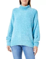 Swetry damskie - NALLY Damski sweter z dzianiny 19025231-NA02, turkusowo-niebieski, XL/XXL, turkusowy/niebieski, XL-XXL - miniaturka - grafika 1
