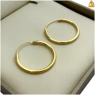 Biżuteria dla dzieci - ZŁOTE KOLCZYKI KÓŁKA ZE STALI CHIRURGICZNEJ DLA DZIEWCZYNKI 2,5cm KLASYCZNE - miniaturka - grafika 1