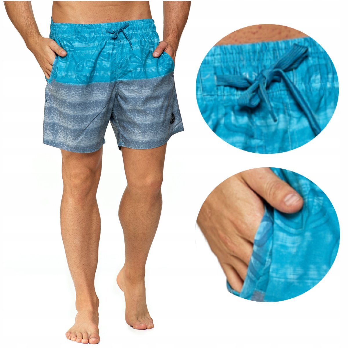 KĄPIELÓWKI MĘSKIE WYGODNE SZORTY NA LATO MORAJ 3XL BLUE