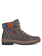 Botki damskie - Rieker Botki Z6743-45 Szary - miniaturka - grafika 1