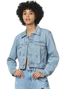 ONLY Damska kurtka dżinsowa ONLJagger Pleat, jasnoniebieski (light blue denim), S - Kurtki damskie - miniaturka - grafika 1
