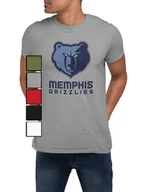Koszulki męskie - KOSZULKA MĘSKA Z NADRUKIEM DLA FANA NBA KOSZYKÓWKA MEMPHIS GRIZZLIES -XS - miniaturka - grafika 1