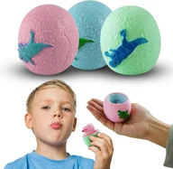 Zabawki sensoryczne - Dinozaur Jajko Squishy Antystresowy Gniotek Wyciskany Relaks Sensoryczny - miniaturka - grafika 1
