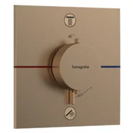 Baterie podtynkowe - HANSGROHE 15578140 ShowerSelect Comfort E Bateria termostatyczna, podtynkowa do 2 odbiorników ze zintegrowanym systemem zabezpieczającym zgodnie z EN 1717 Brąz Szczotkowany - miniaturka - grafika 1