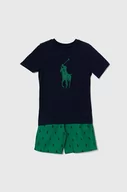 Piżamy chłopięce - Polo Ralph Lauren piżama bawełniana dziecięca kolor zielony wzorzysta - miniaturka - grafika 1