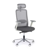 Fotele i krzesła biurowe - Krzesło biurowe JAMES Szary - miniaturka - grafika 1
