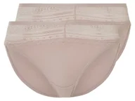 Majtki damskie - esmara® Majtki figi damskie z koronką, 2 pary (Różowy, XL(48/50)) - miniaturka - grafika 1