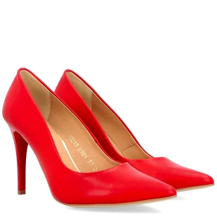 Eleganckie szpilki - TYMOTEO P1007 CZERWONE - Czółenka - miniaturka - grafika 5