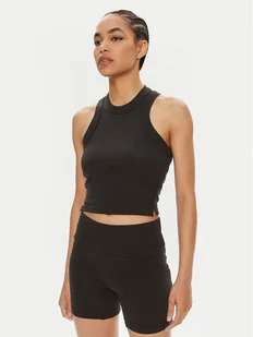 adidas Top Lounge IR8785 Czarny Slim Fit - Koszulki i topy damskie - miniaturka - grafika 1