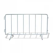 Pachołki i taśmy ostrzegawcze - Stalowa barierka mobilna - długość 2500 mm, rurki 30 mm - miniaturka - grafika 1