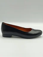 Baleriny - Czarne klasyczne baleriny skórzane niski obcas polska marka PULSO r. 42 - miniaturka - grafika 1