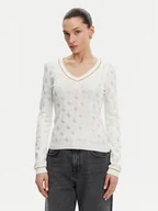 Swetry damskie - Guess Sweter W5GR07 Z3D60 Beżowy Regular Fit - miniaturka - grafika 1