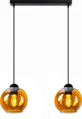 Lampy sufitowe - Lampa wisząca żyrandol 2 żarówki czarna BOLL - miniaturka - grafika 1
