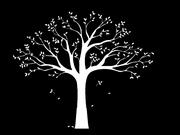 Naklejki na ścianę - Naklejka dekoracyjna XXL białe drzewo rodzinne - miniaturka - grafika 1