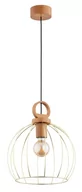 Lampy sufitowe - Lampa wisząca z drewna, złoty, druciany klosz AL 61176 z serii AVATAR - miniaturka - grafika 1