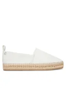 Espadryle damskie - Calvin Klein Espadryle Oblique Espadrille Canvas HW0HW02931 Biały - miniaturka - grafika 1