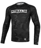 Kimona, stroje i obuwie - Longsleeve Rashguard PIT BULL NET CAMO HILLTOP 2 all black camo-L - miniaturka - grafika 1