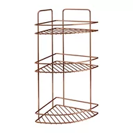Półki łazienkowe - 3-poziomowa narożna półka łazienkowa Metaltex Copper - miniaturka - grafika 1