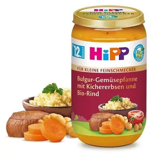 HiPP, Bio, Kasza bulgur z Ciecierzycą i Wołowiną, 250 g - Dania dla dzieci - miniaturka - grafika 1