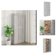 Szafki łazienkowe - vidaXL Szafka łazienkowa szara Sonoma 82,5x30,5x185,5 cm Materiał drewnopochodny - Regały i półki na książki - miniaturka - grafika 1