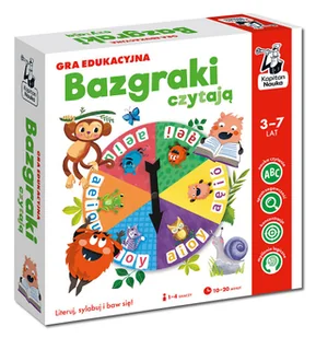 Bazgraki czytają. Gra edukacyjna. Kapitan Nauka - Katarzyna Urbaniak, Agnieszka Ulatowska - gra - Gry planszowe - miniaturka - grafika 1