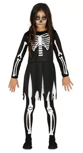 Strój dla dzieci, sukienka - szkielet, rozmiar 116 - Stroje karnawałowe - miniaturka - grafika 1