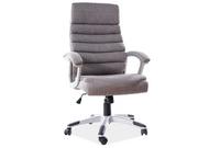 Fotele i krzesła biurowe - Signal Fotel obrotowy Q-087 z tapicerowanymi podłokietnikami, szary materiał - miniaturka - grafika 1