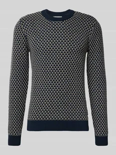 Sweter z dzianiny z okrągłym dekoltem model ‘DONG’ - Swetry męskie Sweter z dzianiny z okrągłym dekoltem model ‘DONG’ - Swetry męskie - miniaturka - grafika 1