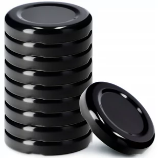 Metalowe wieczka do słoików i butelek Falla 10 szt. 43mm czarne - Pojemniki kuchenne - miniaturka - grafika 1