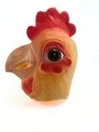 Dodatki do strojów karnawałowych - MASKA KOGUT LATEKSOWA SUPER PRZEBRANIE KARNAWAŁ IMPREZA - miniaturka - grafika 1