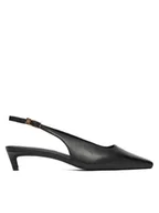 Czółenka - Tommy Hilfiger Czółenka Th Buckle Slingback Low Pump FW0FW09009 Czarny - miniaturka - grafika 1