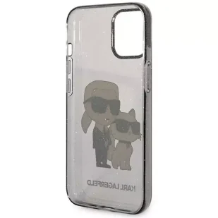 Etui ochronne na telefon Karl Lagerfeld KLHCP12MHNKCTGK do Apple iPhone 12 /12 Pro 6,1" czarny/black hardcase Gliter Karl&Choupette - Etui i futerały do telefonów - miniaturka - grafika 7