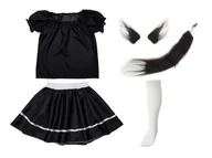 Stroje karnawałowe - ZESTAW KOTEK CZARNY 116-128 5el - miniaturka - grafika 1