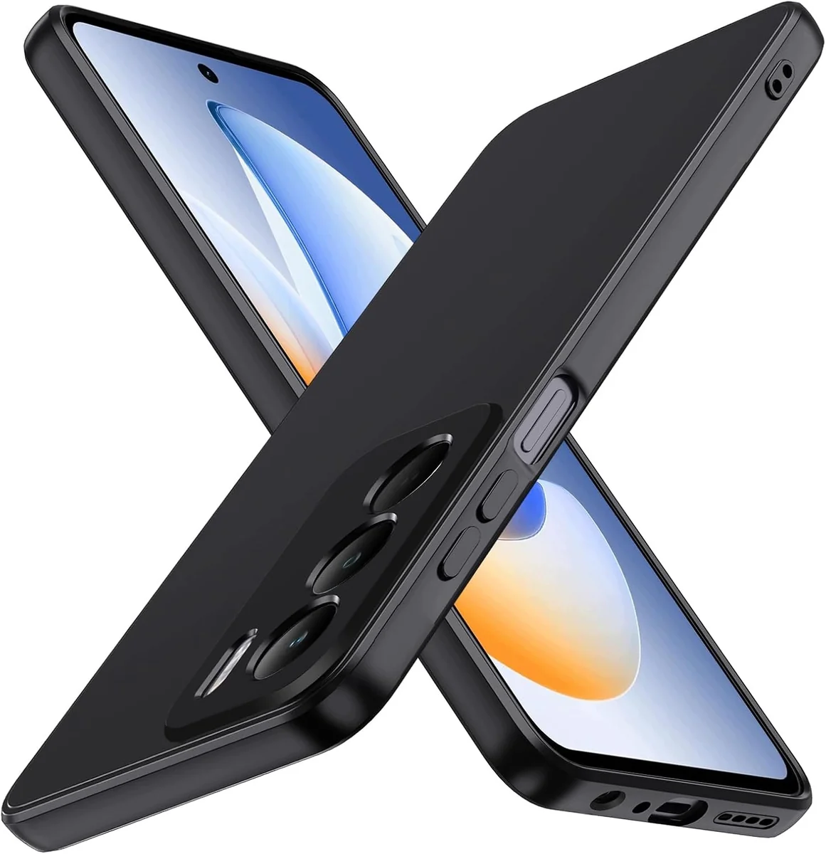 ETUI CZARNE NA TELEFON SILIKONOWE MIEKKIE MATOWE ODPORNE NA WSTRZASY