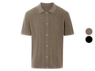 LIVERGY® Koszula dzianinowa męska z bawełny - Koszule męskie LIVERGY® Koszula dzianinowa męska z bawełny - Koszule męskie - miniaturka - grafika 1