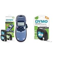 Etykiety do drukarek - Dymo LetraTag LT-100H Label Maker Starter Kit, ręczna drukarka etykiet & Etykiety DYMO LetraTag z tworzywa sztucznego, Rolka 12 mm x 4 m - miniaturka - grafika 1