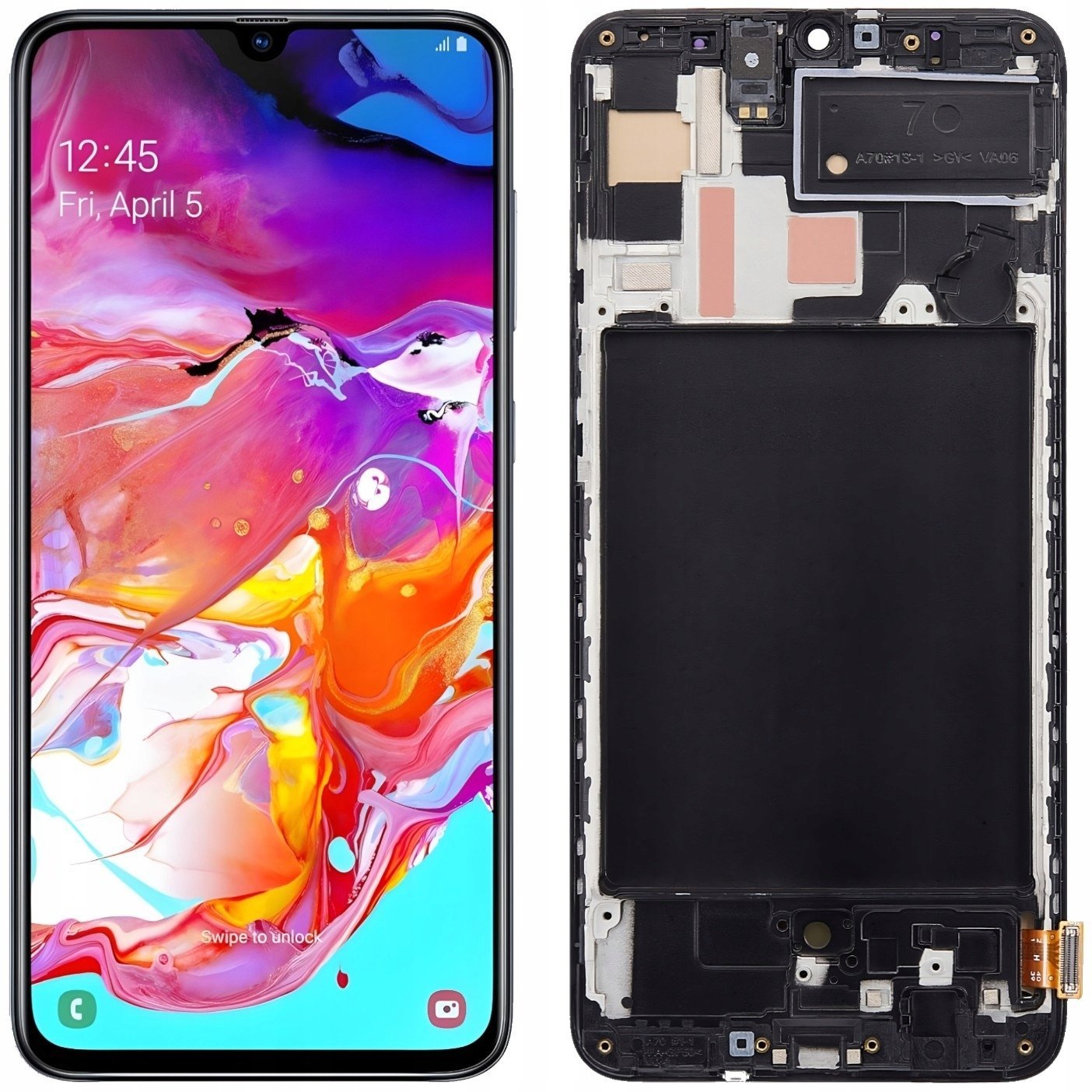 Bateria Mobilepart Wyświetlacz do Samsung Galaxy A70 LCD SM-A705F Ekran Incell Ramka