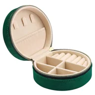 Biżuteria - akcesoria - Małe, podróżne pudełko na biżuterię z aksamitu, małe pudełko na biżuterię dla dziewczynek i kobiet, mini organizer na biżuterię do przechowywania pi.. - miniaturka - grafika 1