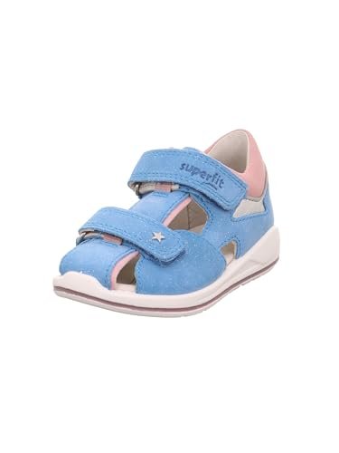 Superfit Sandały dziewczęce Boomerang, Jasnoniebieski, różowy 8400, 20 EU