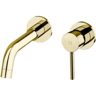 Baterie umywalkowe - FDesign Flusso bateria umywalkowa podtynkowa kompletna złoty połysk FD1-FLS-3PA-55 - miniaturka - grafika 1